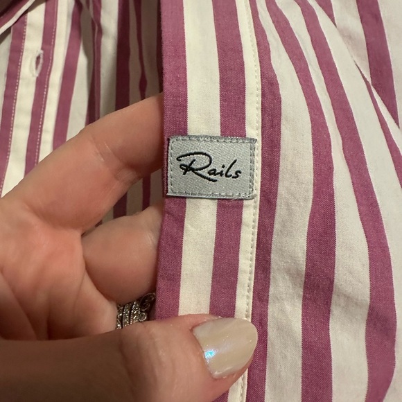 Rails Arlo Button Down Shirt Cali Stripe Long Sleeve Small Collared - Picture 7 of 10